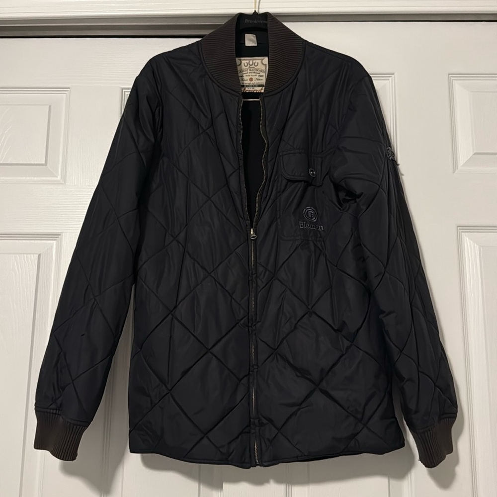 Element Black Quilted Bomber Jacket